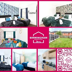 Modern 5 Bedroom Townhouse By Centre & Jq - 9 Separate Beds, 2 Baths And Parking Birmingham