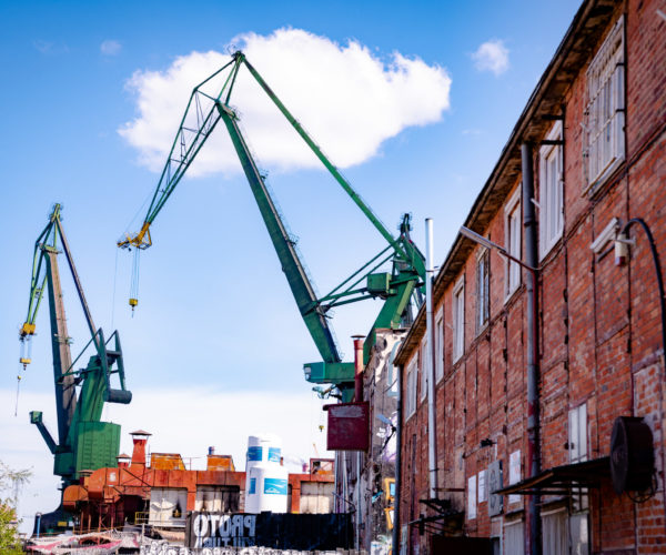 City of Gdansk, Poland General view of a shipyard and cranes in the city of Gdansk, Poland August 6, 2018. ZHP/Sebastian Strachowski