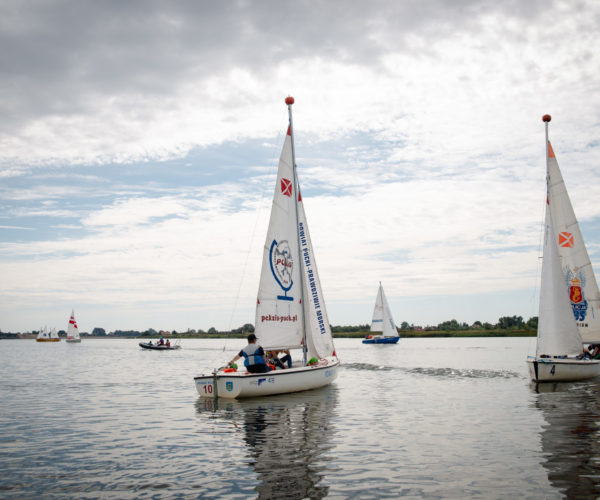 EVENT-JAMBOREE/ACTIVITIES Scouts sail during activities at National Jamboree Gdansk2018, in Pomerania district, Poland August 18, 2018. ZHP/Karolina Posnik