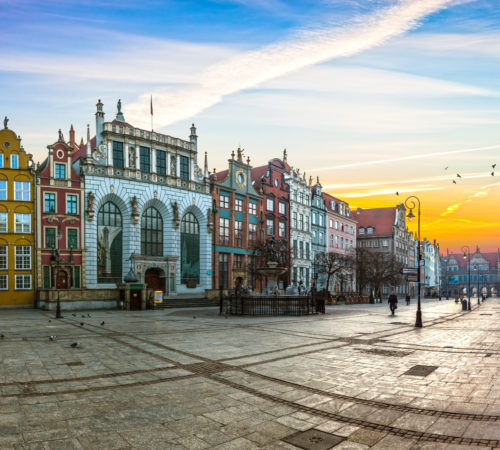 Old town of Gdansk with in the morning, Poland